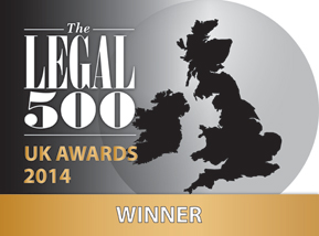 'Regional transport firm of the year (The Legal 500 UK Awards 2014)