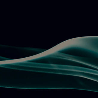 Green swirl on black background